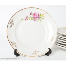 Porcelāna deserta šķīvis, trauks, dekols, PFF, Rīgas porcelāns
